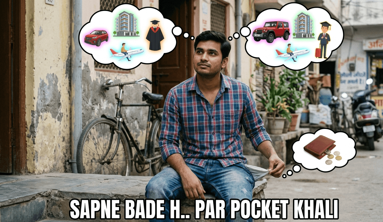 Sapne bade hain par pocket khali